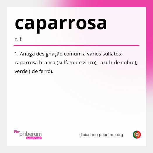 Significado de caparrosa