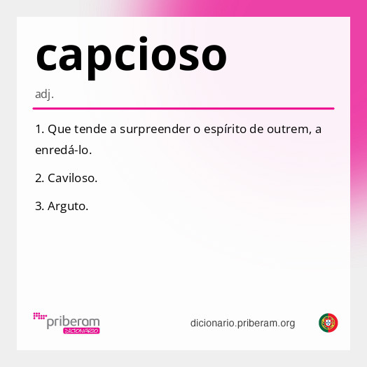 Significado de capcioso