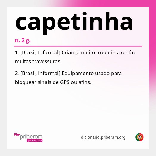 Significado de capetinha