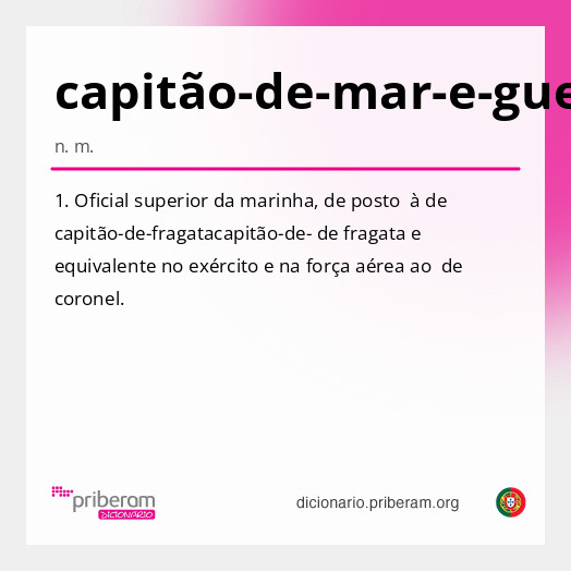 Significado de capitão-de-mar-e-guerra