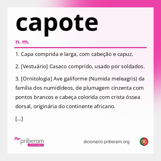 Significado de capote