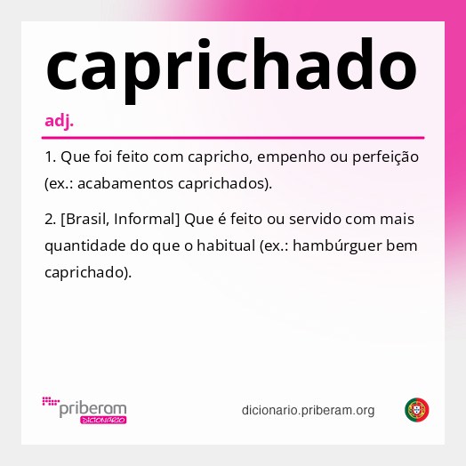 Significado de caprichado