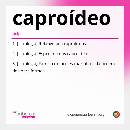 Significado de caproídeo