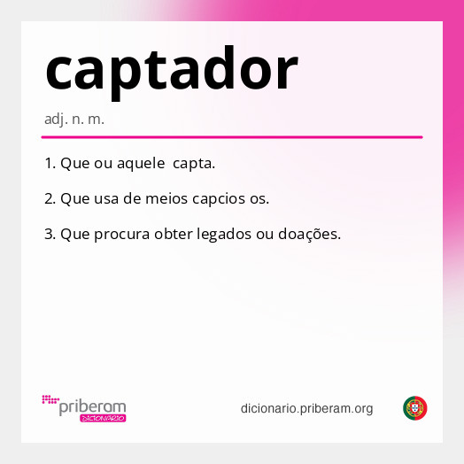 Significado de captador