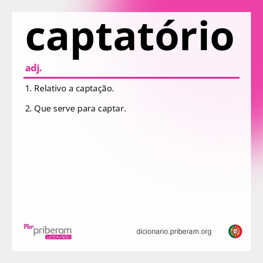 Significado de captatório