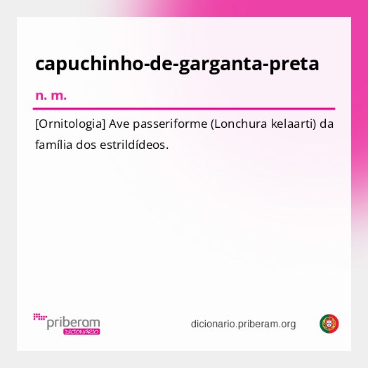 Significado de capuchinho-de-garganta-preta