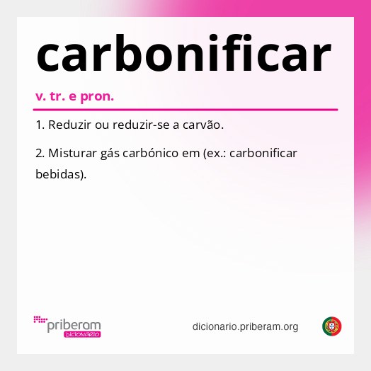 Significado de carbonificar