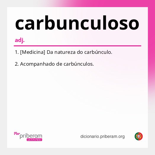 Significado de carbunculoso