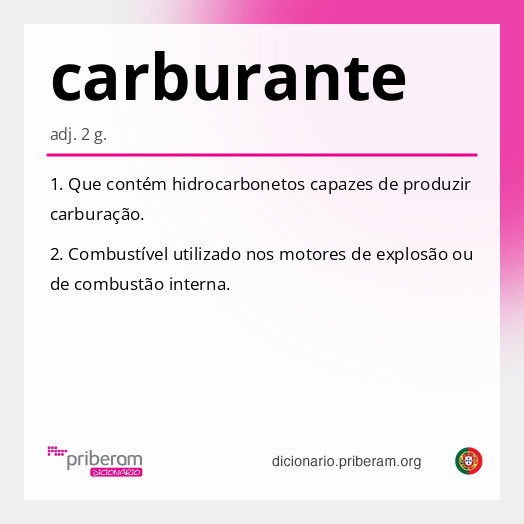 Significado de carburante