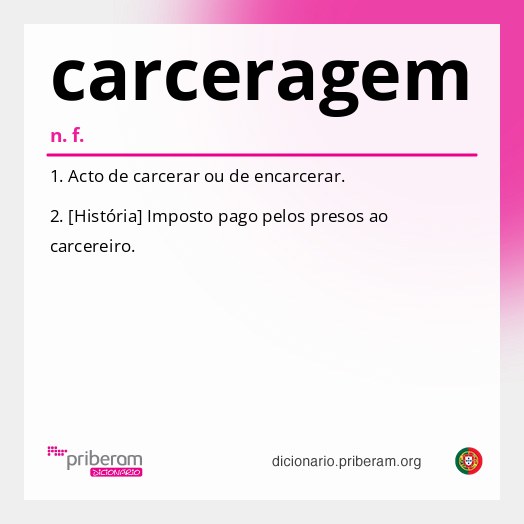 Significado de carceragem
