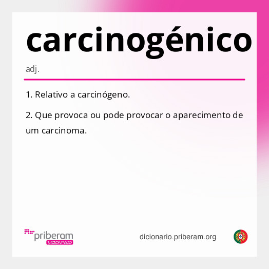 Significado de carcinogénico
