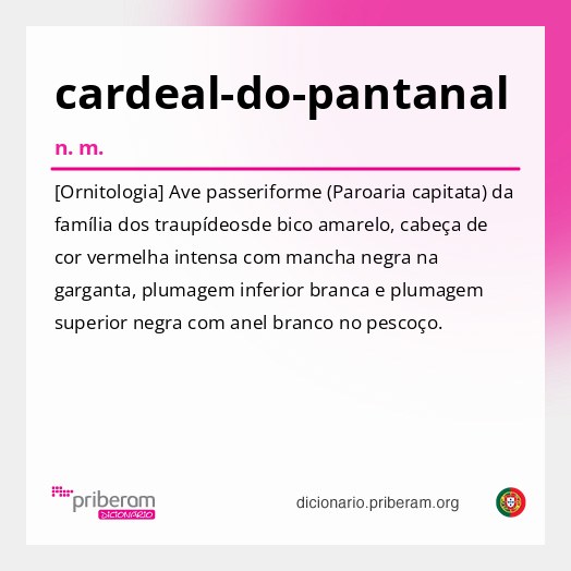 Significado de cardeal-do-pantanal