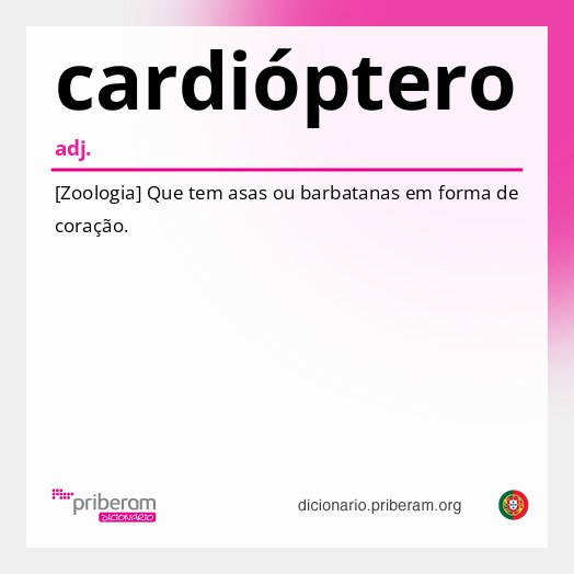 Significado de cardióptero