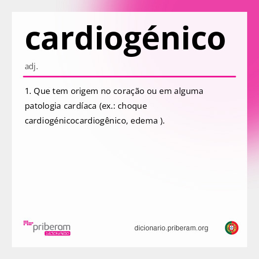Significado de cardiogénico