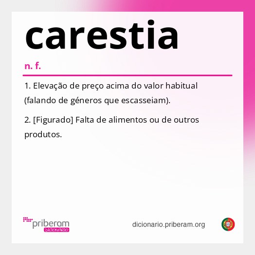Significado de carestia