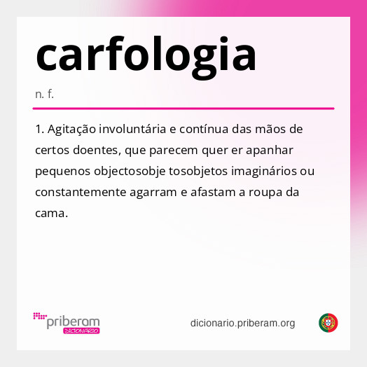 Significado de carfologia