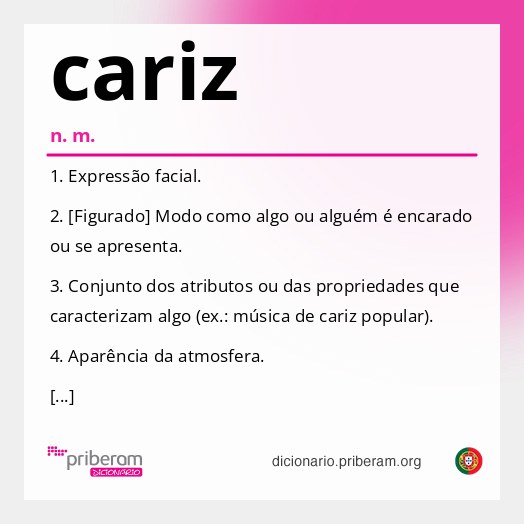 Significado de cariz