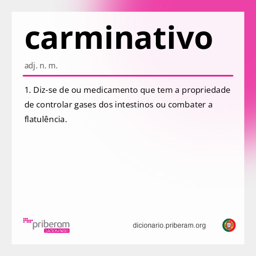 Significado de carminativo