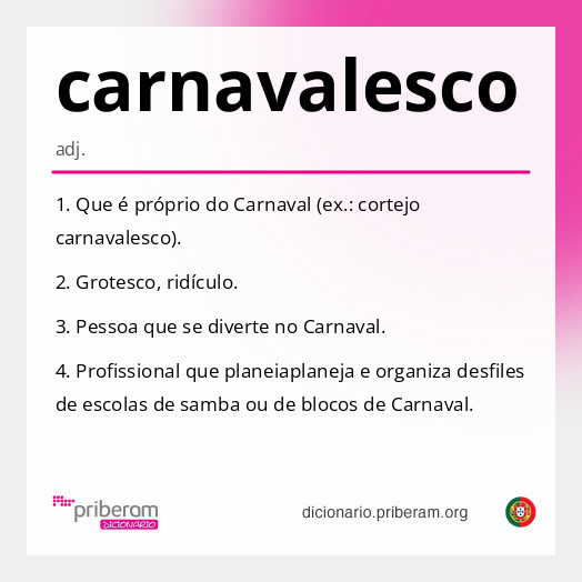 Significado de carnavalesco