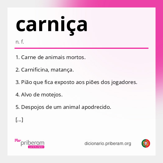 Significado de carniça