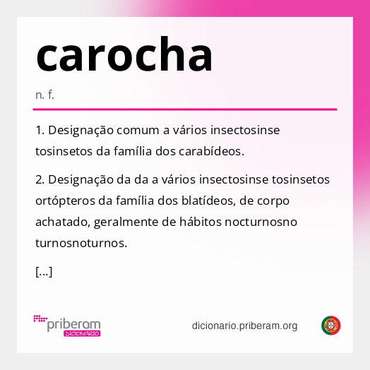 Significado de carocha
