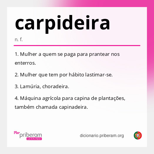 Significado de carpideira