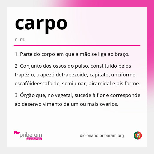 Significado de carpo
