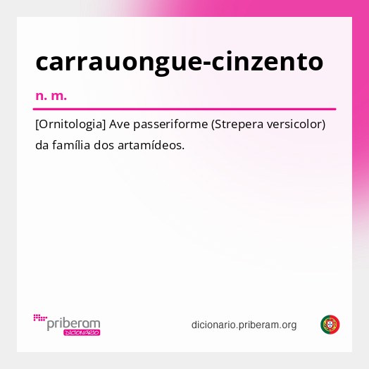 Significado de carrauongue-cinzento
