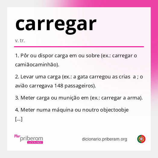 Significado de carregar