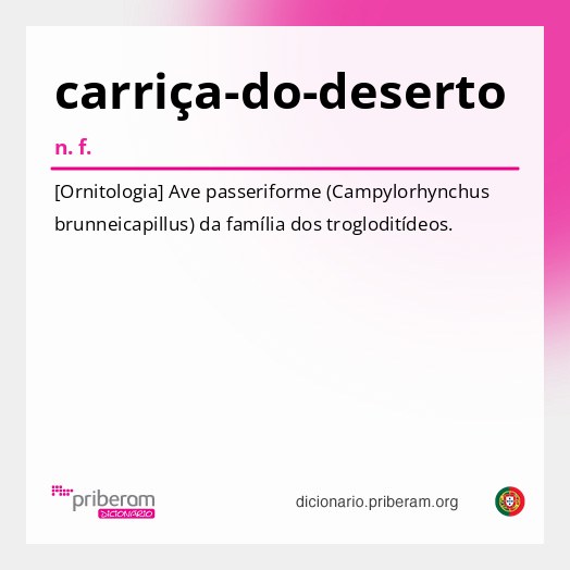 Significado de carriça-do-deserto