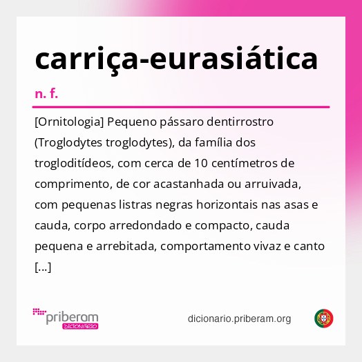 Significado de carriça-eurasiática