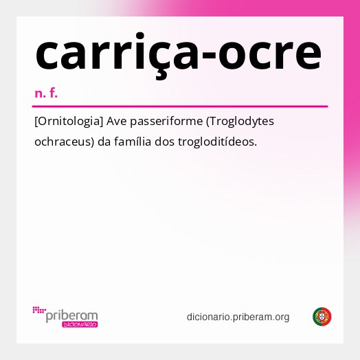 Significado de carriça-ocre