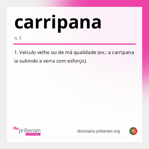 Significado de carripana