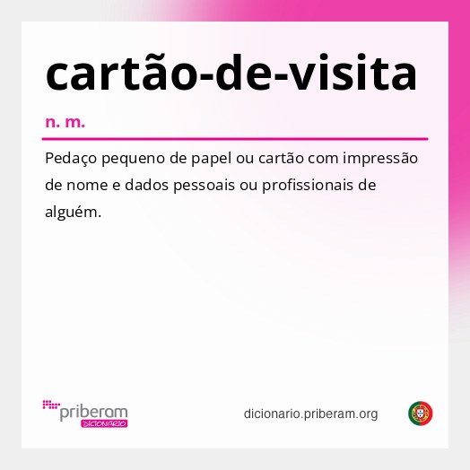 Significado de cartão-de-visita