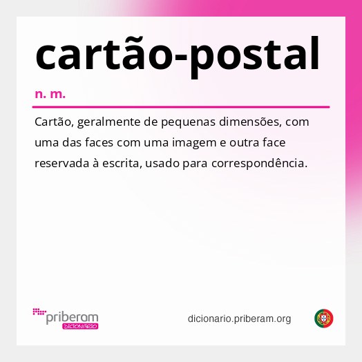 Significado de cartão-postal