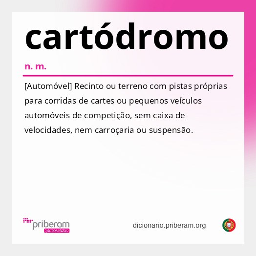 Significado de cartódromo