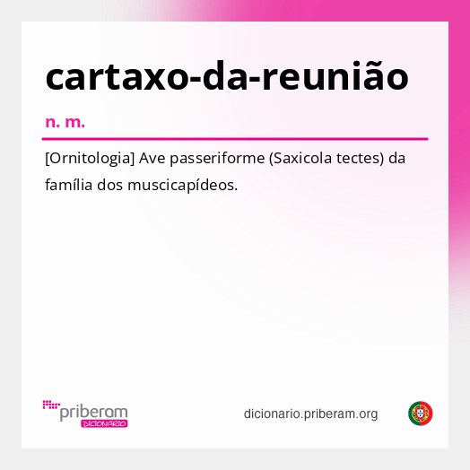 Significado de cartaxo-da-reunião