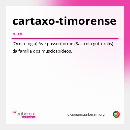 Significado de cartaxo-timorense