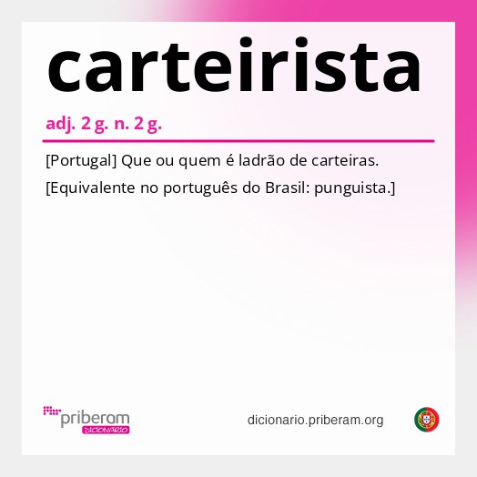 Significado de carteirista