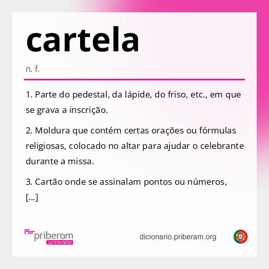 Significado de cartela