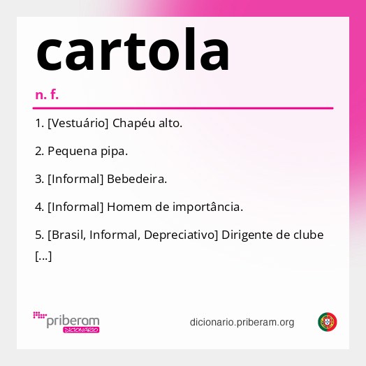 Significado de cartola