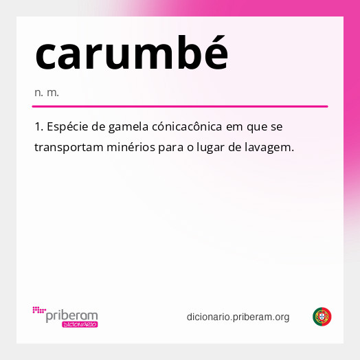 Significado de carumbé