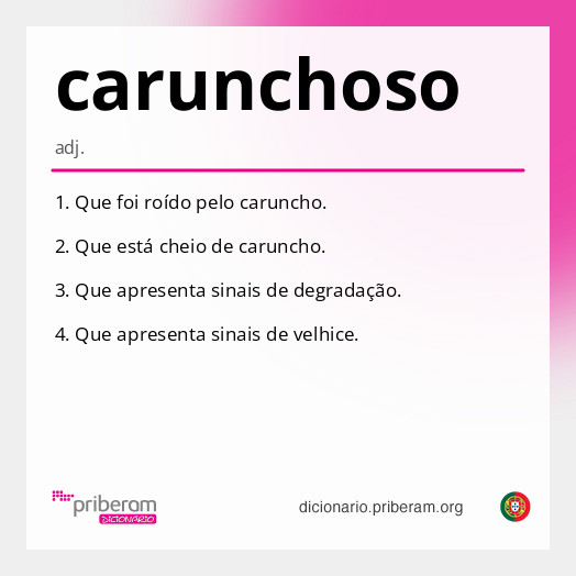 Significado de carunchoso
