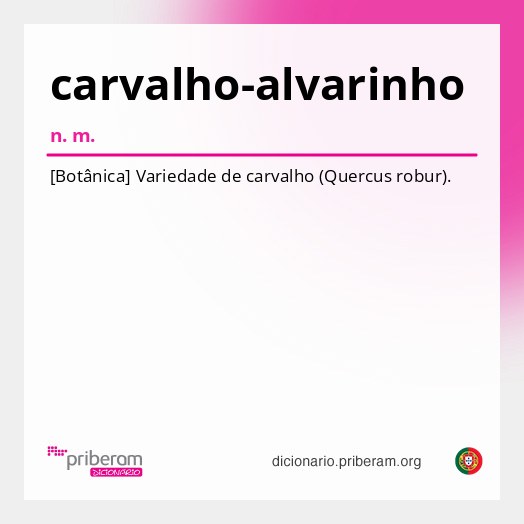 Significado de carvalho-alvarinho