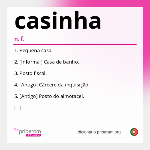 Significado de casinha