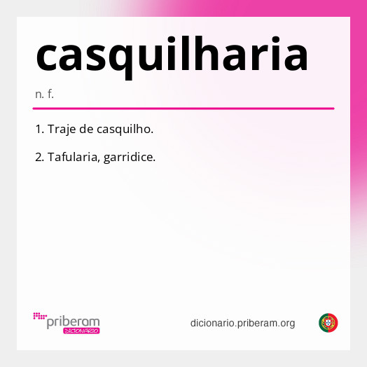 Significado de casquilharia