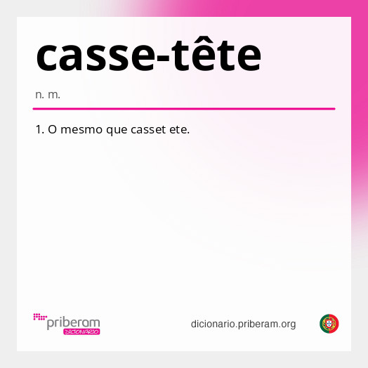 Significado de casse-tête