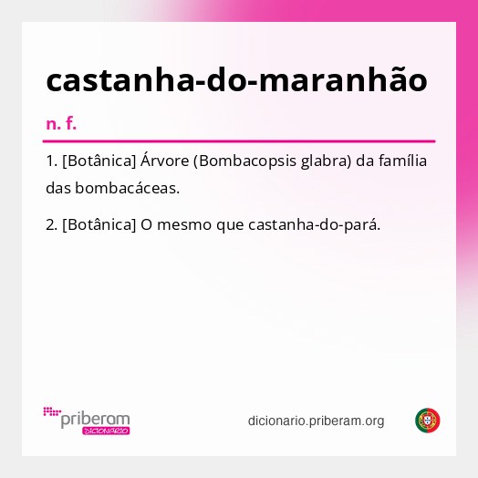 Significado de castanha-do-maranhão
