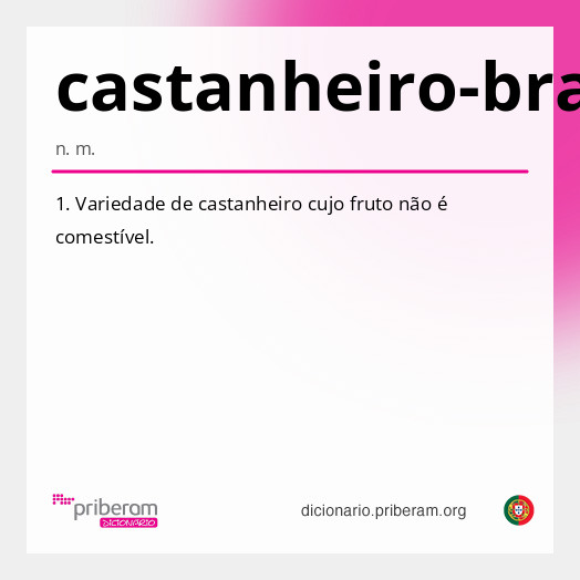 Significado de castanheiro-bravo