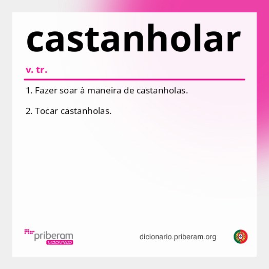 Significado de castanholar